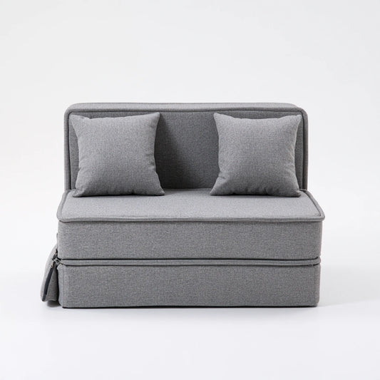 Nowoczesna sofa tapicerowana, składana konstrukcja, kolor: szary